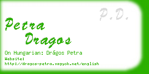 petra dragos business card