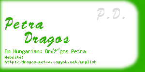 petra dragos business card